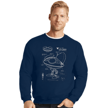 Load image into Gallery viewer, Daily_Deal_Shirts Crewneck Sweater, Unisex / Small / Navy LO-LA59 Schematics