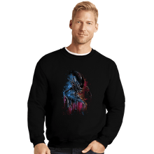 Load image into Gallery viewer, Secret_Shirts Crewneck Sweater, Unisex / Small / Black Alien Watercolor