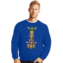 Load image into Gallery viewer, Secret_Shirts Crewneck Sweater, Unisex / Small / Royal Blue Totem Of Heroes