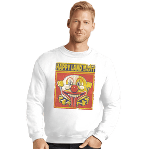 Shirts Crewneck Sweater, Unisex / Small / White Happy Land
