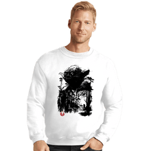 Load image into Gallery viewer, Daily_Deal_Shirts Crewneck Sweater, Unisex / Small / White The Master In The Swamp Sumi-e