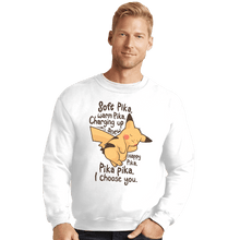 Load image into Gallery viewer, Shirts Crewneck Sweater, Unisex / Small / White Soft Pika