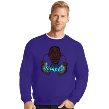 Load image into Gallery viewer, Shirts Crewneck Sweater, Unisex / Small / Violet Keep It Simple
