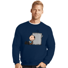 Load image into Gallery viewer, Secret_Shirts Crewneck Sweater, Unisex / Small / Navy Chilly Brown