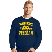 Load image into Gallery viewer, Secret_Shirts Crewneck Sweater, Unisex / Small / Navy Alien Wars