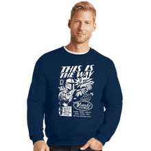 Load image into Gallery viewer, Daily_Deal_Shirts Crewneck Sweater, Unisex / Small / Navy Mando Space Lines