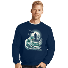 Load image into Gallery viewer, Shirts Crewneck Sweater, Unisex / Small / Navy The Wave Of Atlantis