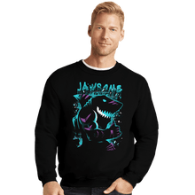 Load image into Gallery viewer, Daily_Deal_Shirts Crewneck Sweater, Unisex / Small / Black Extreme Tiger Shark