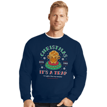 Load image into Gallery viewer, Shirts Crewneck Sweater, Unisex / Small / Navy Uglier Than My Sweater