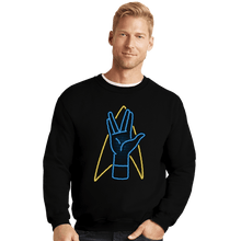 Load image into Gallery viewer, Daily_Deal_Shirts Crewneck Sweater, Unisex / Small / Black Cool Salute