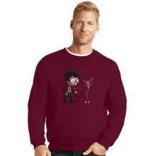 Load image into Gallery viewer, Shirts Crewneck Sweater, Unisex / Small / Maroon Snitch Wings