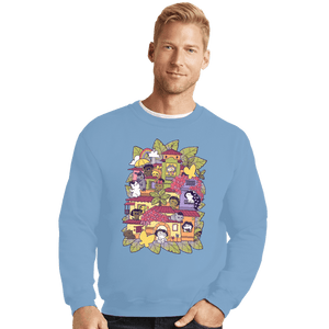 Daily_Deal_Shirts Crewneck Sweater, Unisex / Small / Powder Blue Meowdrigals Family