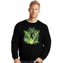 Load image into Gallery viewer, Shirts Crewneck Sweater, Unisex / Small / Black Alien Hero
