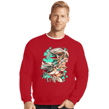 Load image into Gallery viewer, Daily_Deal_Shirts Crewneck Sweater, Unisex / Small / Red Water Blade