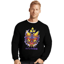 Load image into Gallery viewer, Shirts Crewneck Sweater, Unisex / Small / Black Majora's Oni Mask