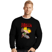Load image into Gallery viewer, Daily_Deal_Shirts Crewneck Sweater, Unisex / Small / Black The Legend Of Helga