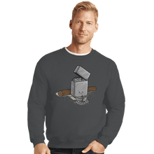 Load image into Gallery viewer, Shirts Crewneck Sweater, Unisex / Small / Charcoal Out Of Fuel