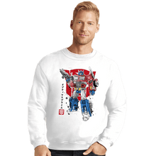 Load image into Gallery viewer, Daily_Deal_Shirts Crewneck Sweater, Unisex / Small / White Prime Sumi-E