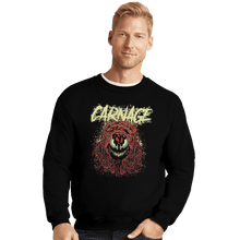 Load image into Gallery viewer, Shirts Crewneck Sweater, Unisex / Small / Black Carnage Red
