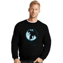 Load image into Gallery viewer, Shirts Crewneck Sweater, Unisex / Small / Black Moonlight Dragon Rider
