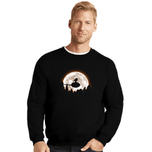 Load image into Gallery viewer, Shirts Crewneck Sweater, Unisex / Small / Black Moonlight Clouds