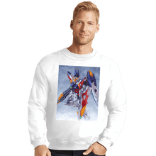 Load image into Gallery viewer, Daily_Deal_Shirts Crewneck Sweater, Unisex / Small / White Wing Zero Watercolor
