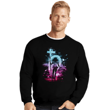 Load image into Gallery viewer, Shirts Crewneck Sweater, Unisex / Small / Black Saturn Storm