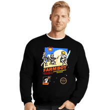 Load image into Gallery viewer, Daily_Deal_Shirts Crewneck Sweater, Unisex / Small / Black 8 Bit Farm Boy