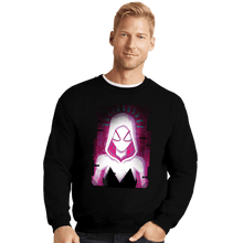 Load image into Gallery viewer, Daily_Deal_Shirts Crewneck Sweater, Unisex / Small / Black Glitch Spider-Gwen