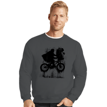 Load image into Gallery viewer, Secret_Shirts Crewneck Sweater, Unisex / Small / Charcoal Boy And Bike