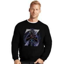 Load image into Gallery viewer, Daily_Deal_Shirts Crewneck Sweater, Unisex / Small / Black Hero's Shadow