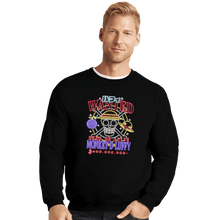 Load image into Gallery viewer, Shirts Crewneck Sweater, Unisex / Small / Black Luffy Neon