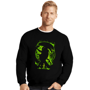 Daily_Deal_Shirts Crewneck Sweater, Unisex / Small / Black Alien's Nightmare