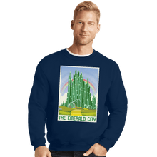 Load image into Gallery viewer, Shirts Crewneck Sweater, Unisex / Small / Navy Visit The Emerald City