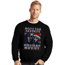 Load image into Gallery viewer, Secret_Shirts Crewneck Sweater, Unisex / Small / Black Holiday Scream