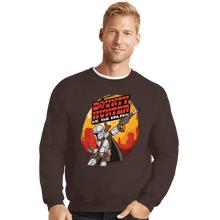 Load image into Gallery viewer, Secret_Shirts Crewneck Sweater, Unisex / Small / Dark Chocolate Bounty Hunter VS The Galaxy