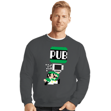 Load image into Gallery viewer, Shirts Crewneck Sweater, Unisex / Small / Charcoal To The Pub Luigi