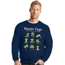 Load image into Gallery viewer, Secret_Shirts Crewneck Sweater, Unisex / Small / Navy Master Yoga!
