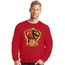 Load image into Gallery viewer, Shirts Crewneck Sweater, Unisex / Small / Red Gryffindors Lions