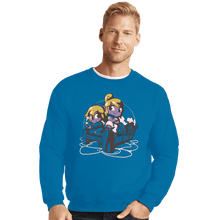 Load image into Gallery viewer, Shirts Crewneck Sweater, Unisex / Small / Sapphire Valentines Pirates