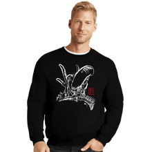 Load image into Gallery viewer, Daily_Deal_Shirts Crewneck Sweater, Unisex / Small / Black The Shadow of the Space Monster