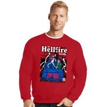 Load image into Gallery viewer, Daily_Deal_Shirts Crewneck Sweater, Unisex / Small / Red The Hellfire Club Comics