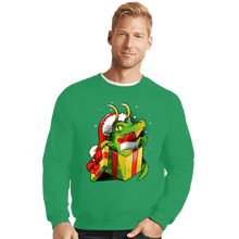 Load image into Gallery viewer, Daily_Deal_Shirts Crewneck Sweater, Unisex / Small / Irish Green Christmas Variant