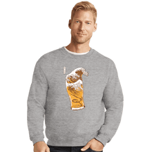 Load image into Gallery viewer, Daily_Deal_Shirts Crewneck Sweater, Unisex / Small / Sports Grey The Great Beer Wave