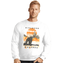 Load image into Gallery viewer, Shirts Crewneck Sweater, Unisex / Small / White Visit Wakanda