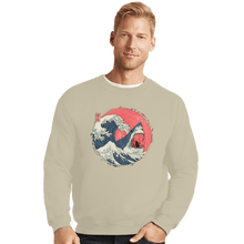 Load image into Gallery viewer, Daily_Deal_Shirts Crewneck Sweater, Unisex / Small / Sand The Great Shark
