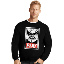 Load image into Gallery viewer, Shirts Crewneck Sweater, Unisex / Small / Black Play