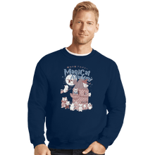 Load image into Gallery viewer, Shirts Crewneck Sweater, Unisex / Small / Navy Magicat Academy