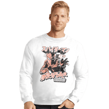 Load image into Gallery viewer, Shirts Crewneck Sweater, Unisex / Small / White Japanese Man Spider