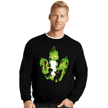 Load image into Gallery viewer, Daily_Deal_Shirts Crewneck Sweater, Unisex / Small / Black Dilophosaurus Footprint